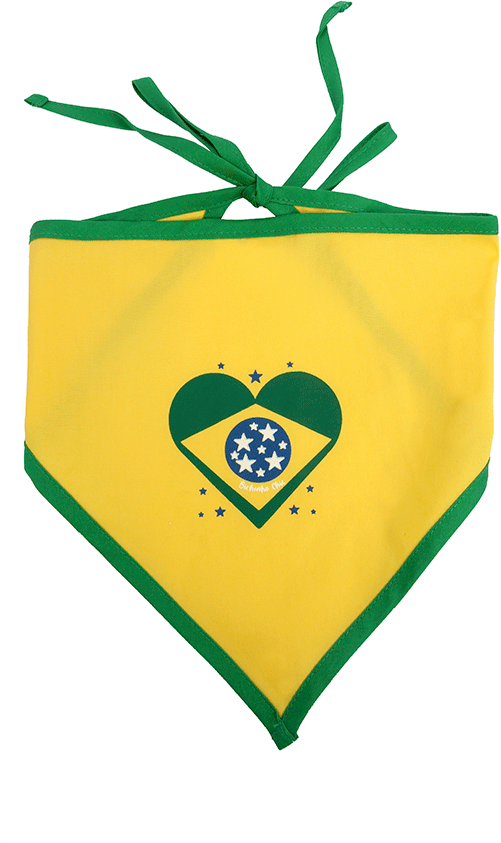 Bandana Brasil Bichinho Chic para Cães e Gatos - Tam. PP