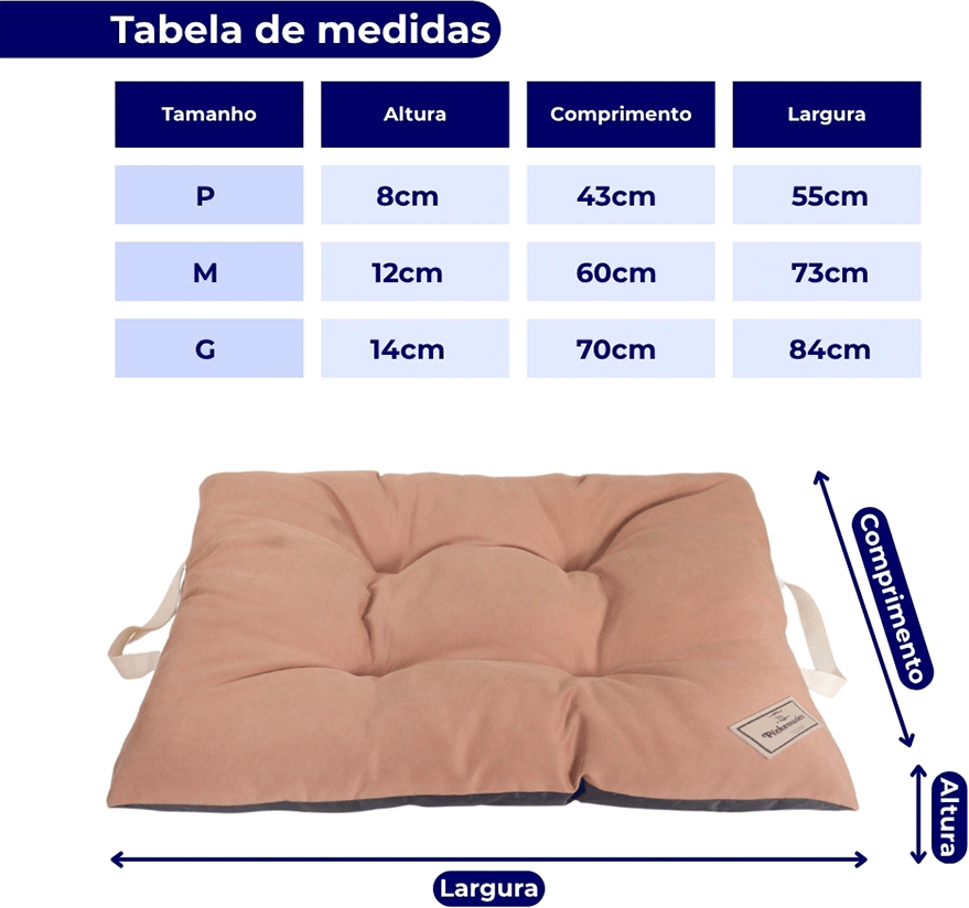 Almofada Pickorruchos Supreme Cappuccino para Cães e Gatos - Tam. P