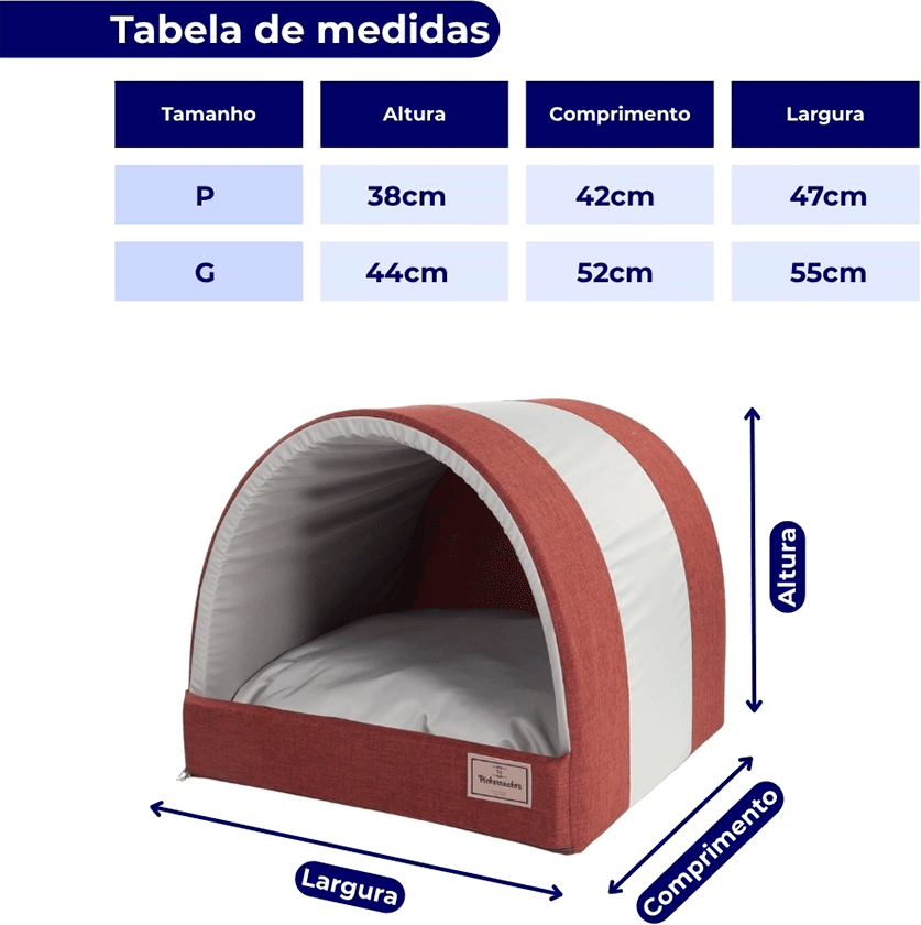 Toca Iglu Pickorruchos Choco para Cães e Gatos - Tam. P