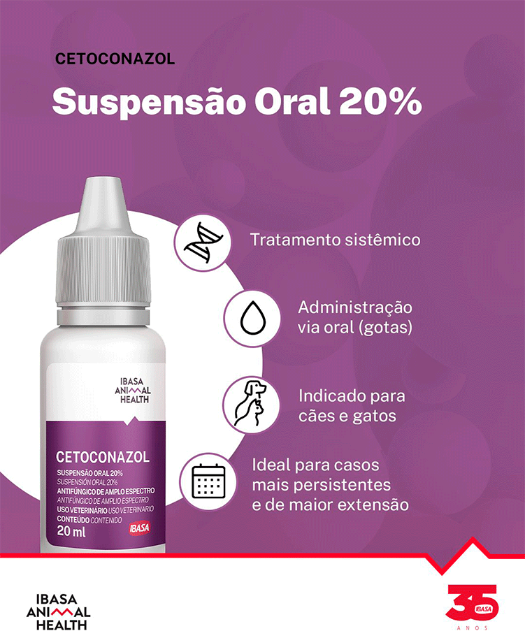 Cetoconazol 20% Suspensão Oral - 20 mL