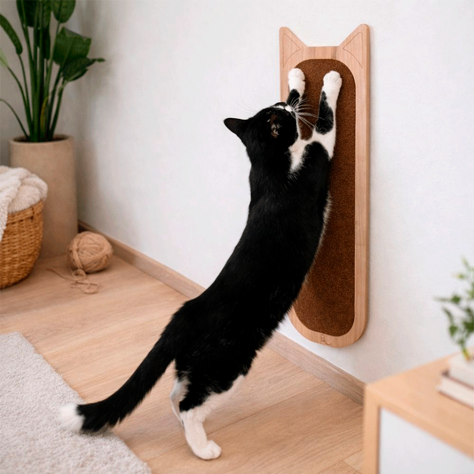 Brinquedo Arranhador Bastet MDF Preto - Tam. Único