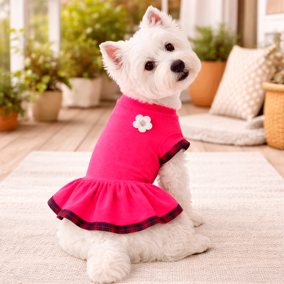 Vestido Soft Pickorruchos Lovely Rosa - Tam. 03
