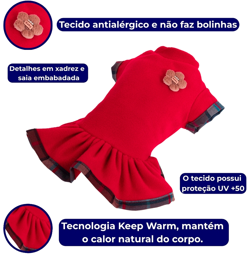 Vestido Soft Pickorruchos Lovely Rubi - Tam. 04