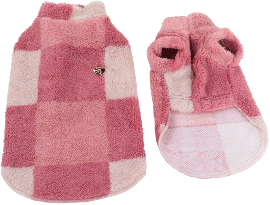 Moletom Felpudo Pickorruchos Floc Xadrez Rosa - Tam. 06