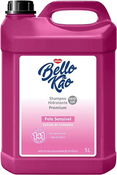 Shampoo Gel Cremoso Bellokão Premium Sem Sal Peles Sensíveis - 5 Litros