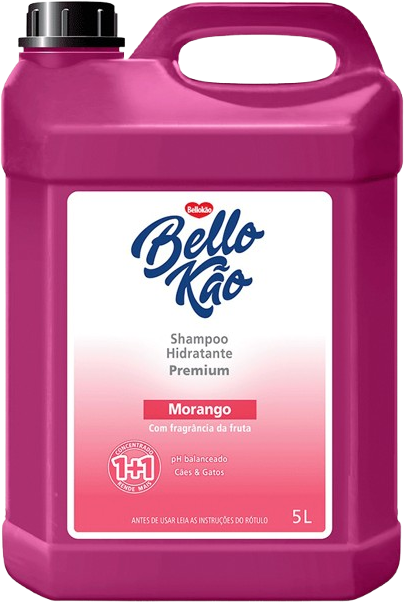 Shampoo Hidratante Bellokão Morango Premium - 5 Litros