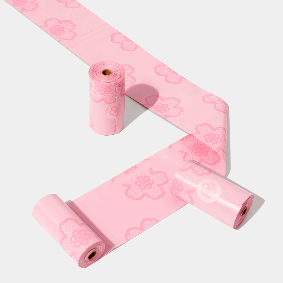 Refil Cata Caca Vetreska Flor de Cerejeira Saquinhos Higiênicos Biodegradáveis - 12 Rolos