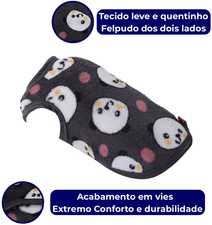 Blusa My Dream Panda Marrom - Tam. 02