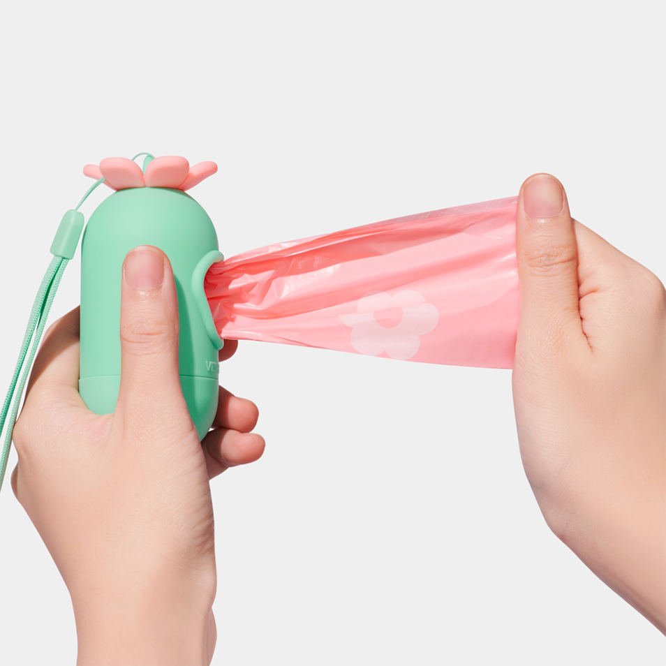 Kit Cata Caca Vetreska Flora Dispenser com Saquinhos Higiênicos Biodegradáveis - 1 Rolo