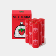 Refil Cata Caca Vetreska Aroma de Morango Saquinhos Higiênicos Biodegradáveis - 12 Rolos