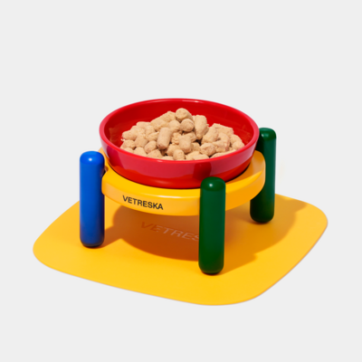 Comedouro de Cerâmica e Tapete Vetreska Chroma para Cães