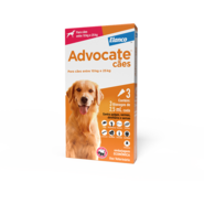 Antipulgas e Vermicida Advocate para Cães entre 10Kg e 25Kg - 3 Bisnagas