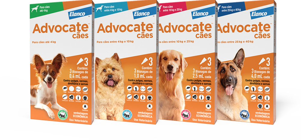 Antipulgas e Vermicida Advocate 400 mg para Cães de 25 a 40Kg - 1 Pipeta