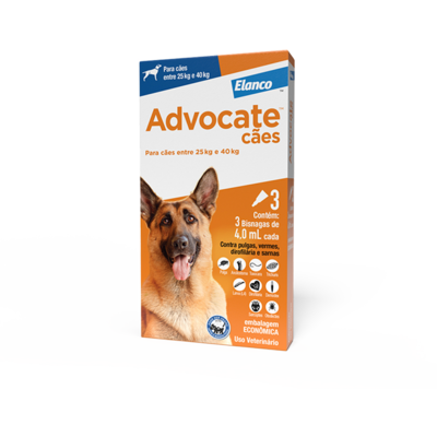 Antipulgas e Vermicida Advocate para Cães de 25 Kg até 40 Kg (4 ml)