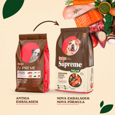 Ração Seca Quatree Supreme Dermasense Cordeiro e Salmão para Cães Adultos Raças Médias e Grandes