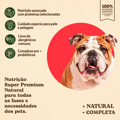 Ração Seca Quatree Supreme Dermasense Cordeiro e Salmão para Cães Adultos Raças Médias e Grandes