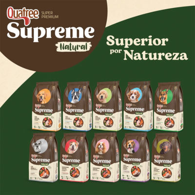 Ração Seca Quatree Supreme Dermasense Cordeiro e Salmão para Cães Adultos Raças Pequenas