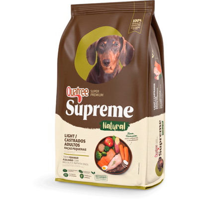 Ração Seca Quatree Supreme Light Frango e Salmão para Cães Castrados Adultos Raças Pequenas
