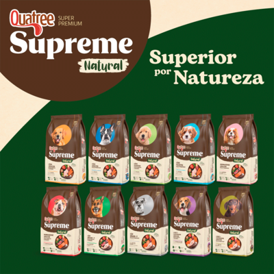 Ração Seca Quatree Supreme Frango e Batata Doce Cães Filhotes Raças Pequenas