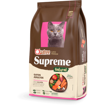 Ração Seca Quatree Supreme Salmão e Batata Doce Gatos Adultos