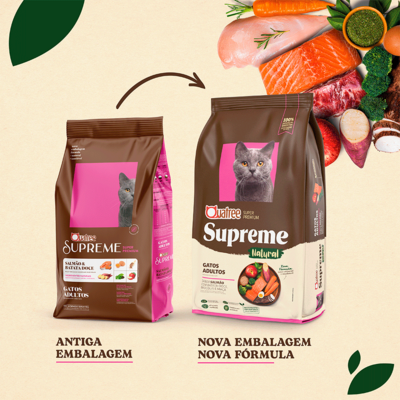 Ração Seca Quatree Supreme Salmão e Batata Doce Gatos Adultos