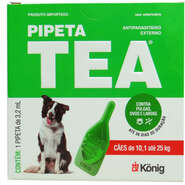 Antiparasitário Externo TEA Pipeta 10,1 a 25Kg 3,2 mL para Cães - 1 Pipeta