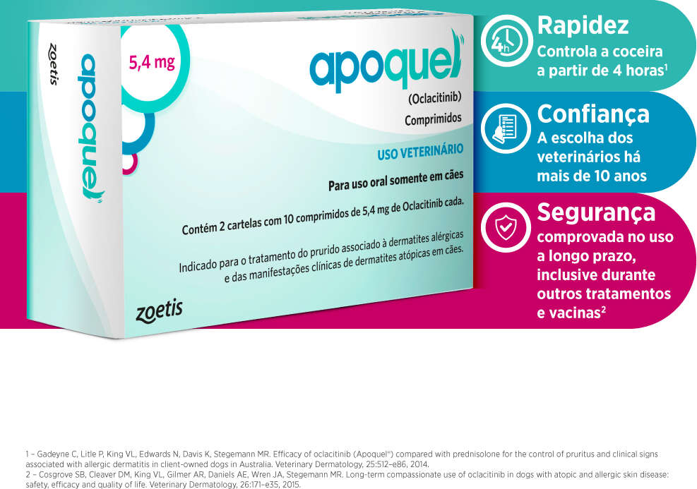 Apoquel Dermatológico Zoetis para Cães - 5,4 mg