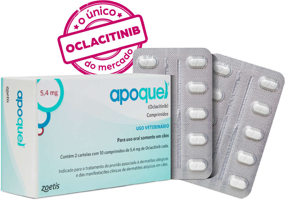 Apoquel Dermatológico Zoetis para Cães - 5,4 mg