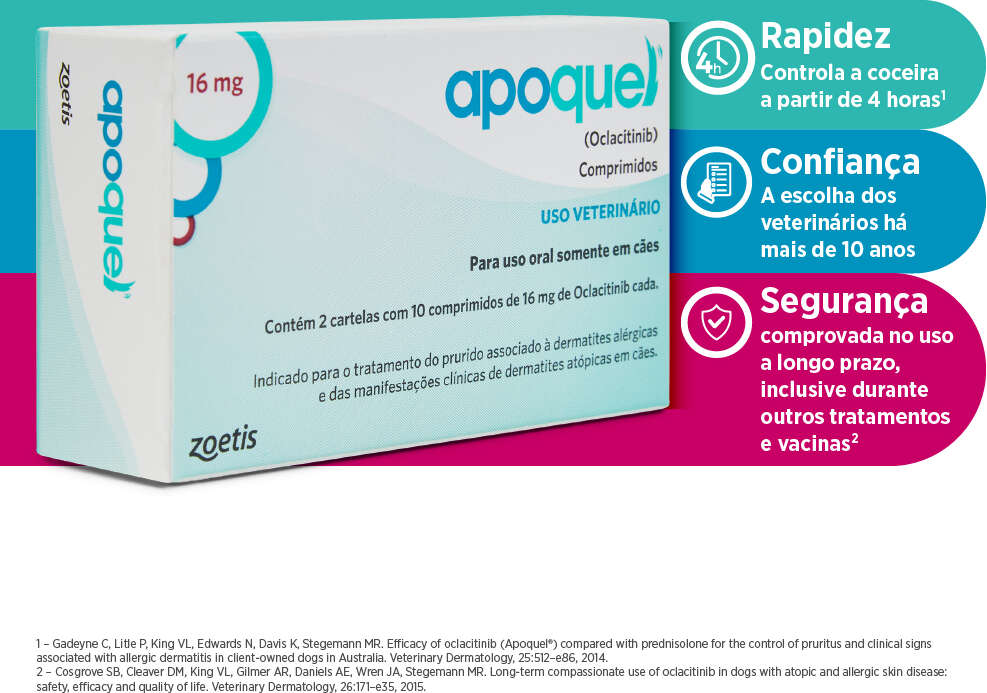 Apoquel Dermatológico Zoetis para Cães - 16 mg