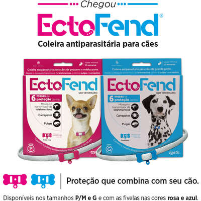 Coleira Antiparasitária Zoetis Ectofend Azul para Cães