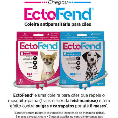 Coleira Antiparasitária Zoetis Ectofend Azul para Cães