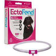 Coleira Antiparasitária Zoetis Ectofend Rosa para Cães - Tam. G