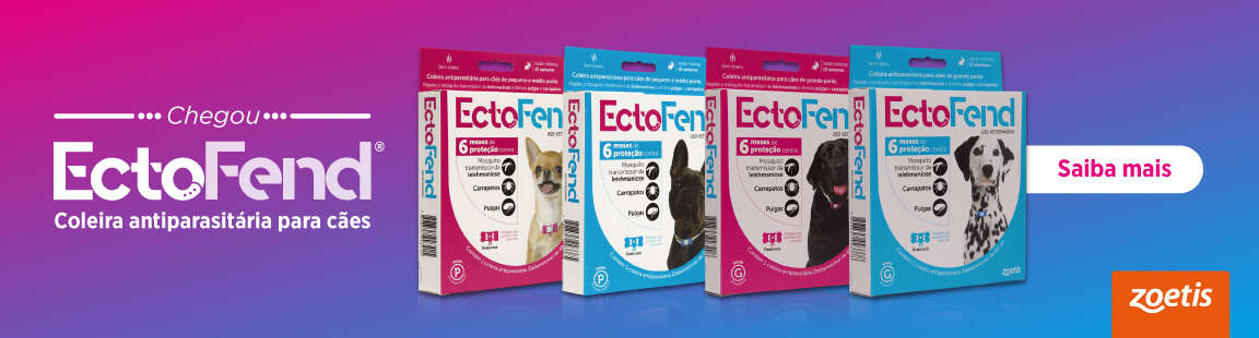 Coleira Antiparasitária Zoetis Ectofend Rosa para Cães - Tam. P