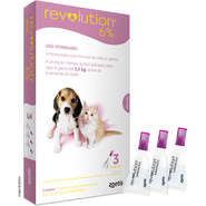 Antipulgas e Carrapatos Zoetis Revolution 6% para Cães e Gatos até 2,5Kg - 3 Ampolas de 0,25 mL