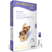 Antipulgas e Carrapatos Zoetis Revolution 12% para Cães de 2,6 a 5Kg - 1 Ampola de 0,25 mL