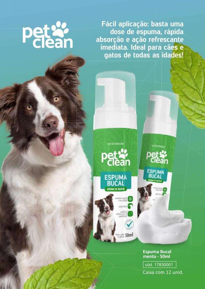 Higienizante Bucal Pet Clean Mentocão para Cães e Gatos - 50 mL