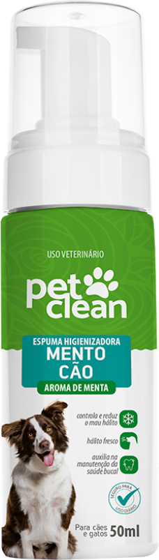 Higienizante Bucal Pet Clean Mentocão para Cães e Gatos - 50 mL