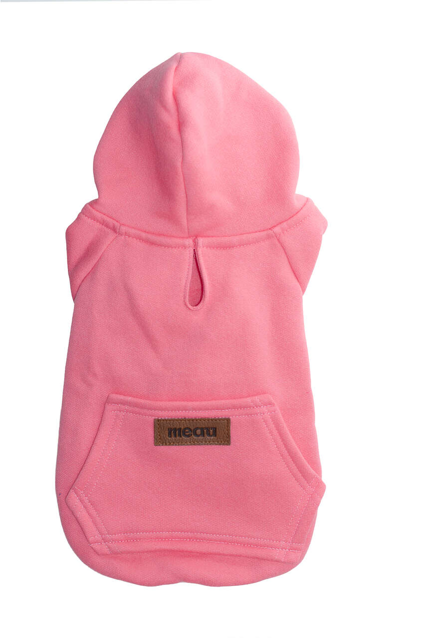 Moletom Meau com Capuz Rosa - Tam. 04