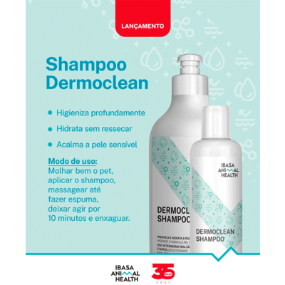 Shampoo Dermoclean Ibasa para Cães e Gatos