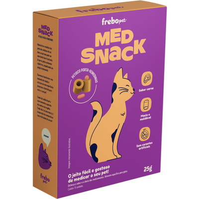 Petisco MedSnack Frebo Pet Esconde Comprimido para Gatos