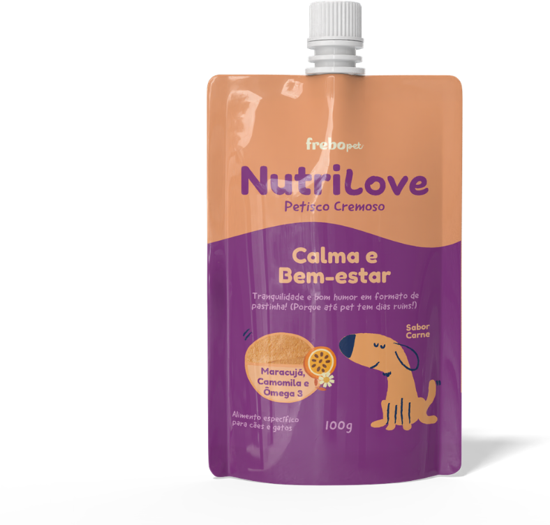 Petisco Cremoso Nutrilove Calma e Bem Estar para Cães e Gatos - 100 g