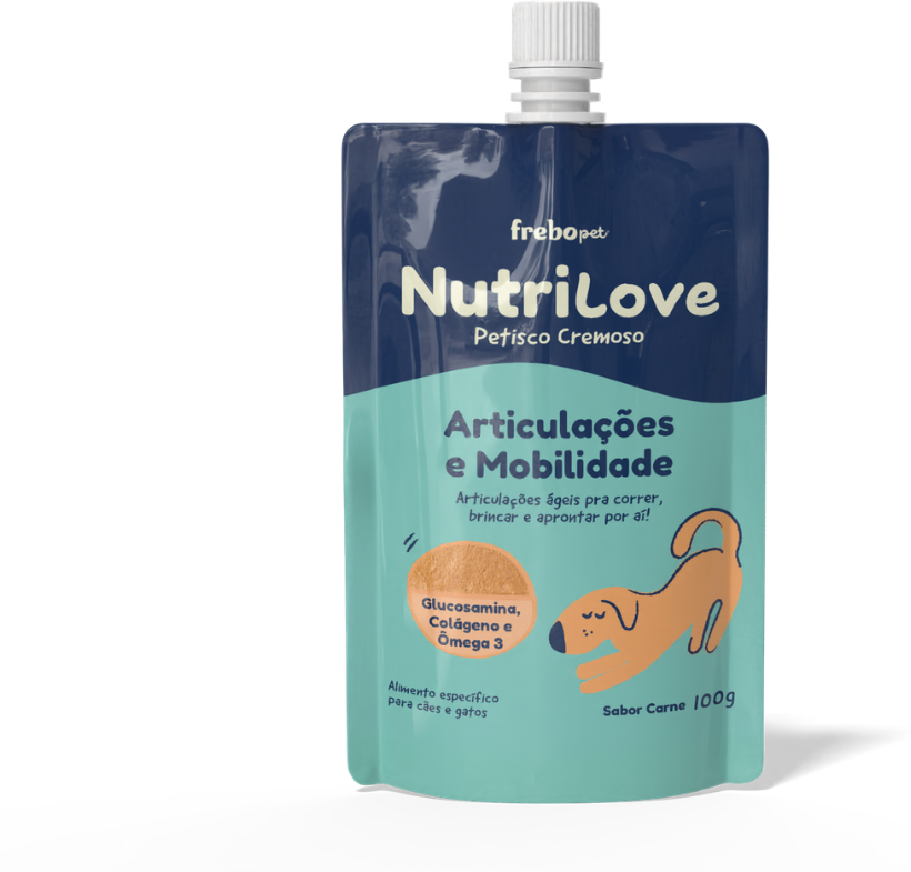 Petisco Cremoso Nutrilove Articulações e Mobilidade para Cães e Gatos - 100 g