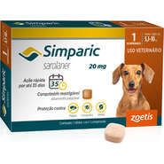 Antipulgas Zoetis Simparic 20 mg para Cães 5,1 a 10Kg - 1 Comprimidos