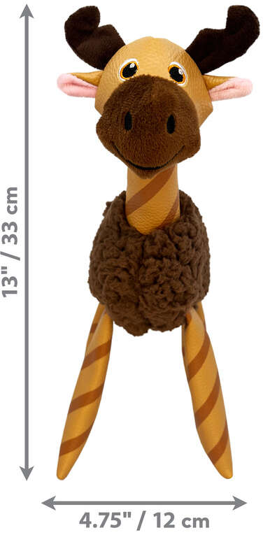 Brinquedo Pelúcia Kong Floofs Shakers para Cães Alce - Tam. M