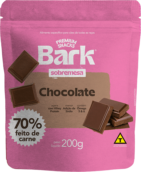 Bifinho Bark Snacks Sabor Chocolate para Cães - 200 g