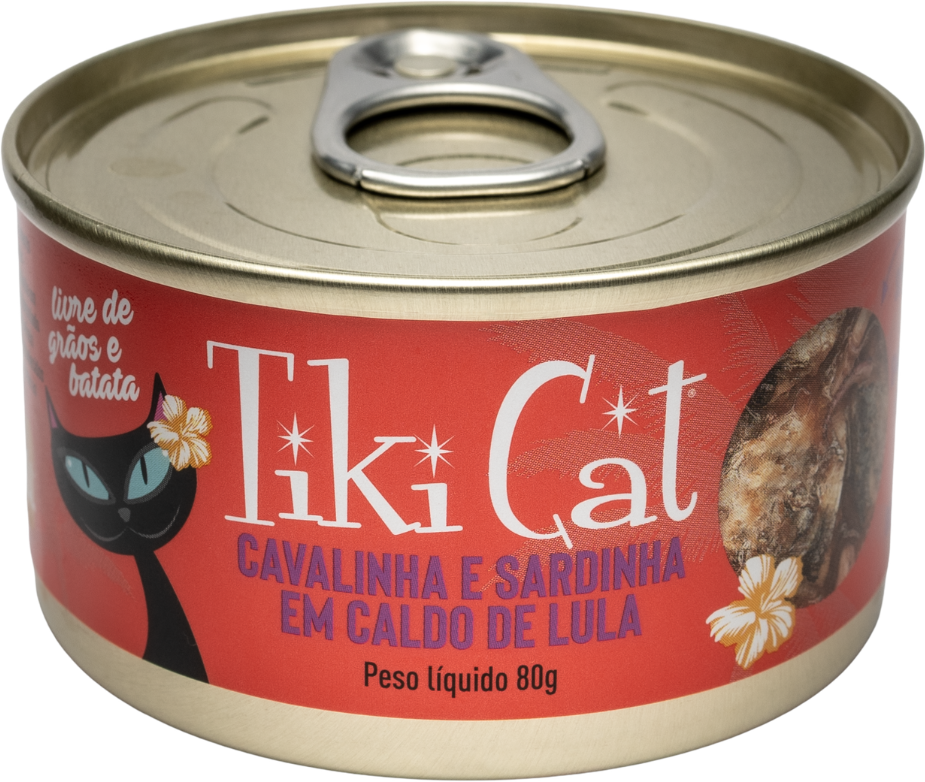 Ração Úmida Tiki Cat Grill sabor Cavalinha e Sardinha para Gatos - 80 g