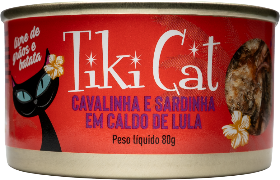 Ração Úmida Tiki Cat Grill sabor Cavalinha e Sardinha para Gatos - 80 g