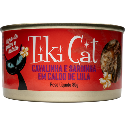 Ração Úmida Tiki Cat Grill sabor Cavalinha e Sardinha para Gatos