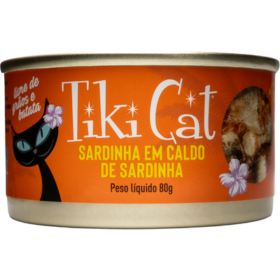 Ração Úmida Tiki Cat Grill sabor Sardinha para Gatos