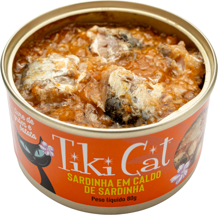 Ração Úmida Tiki Cat Grill sabor Sardinha para Gatos - 80 g